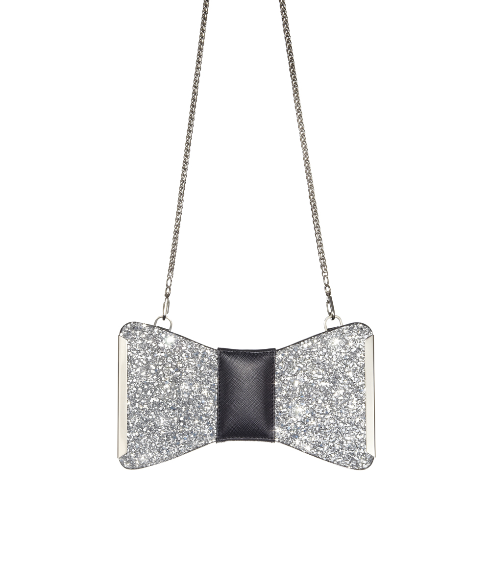 Aristotle-Bow-Bag-Glitter-Silver1